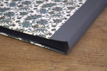 Photo album for wedding photos blue gray with gilding